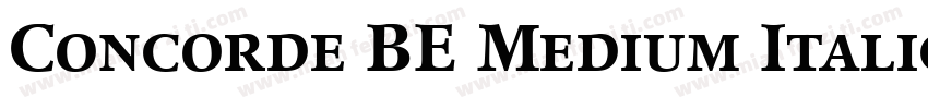 Concorde BE Medium Italic with Olds字体转换